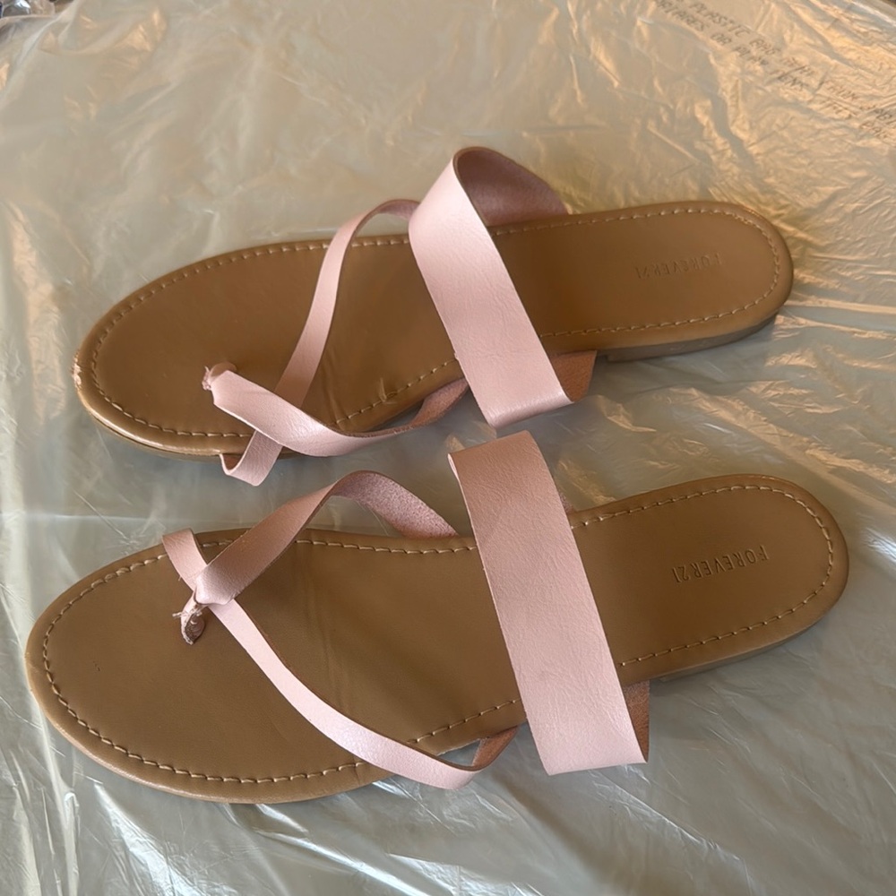 Forever 21 Pink Minimalist Sandals
